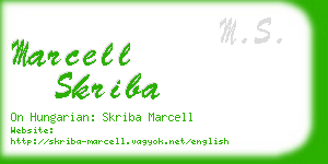 marcell skriba business card